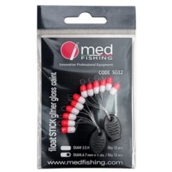 FLOATING STICK MED FISHING ROUGE BLANC 4,7X10 MM