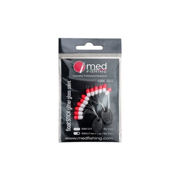 FLOATING STICK MED FISHING ROUGE BLANC 4,7X10 MM