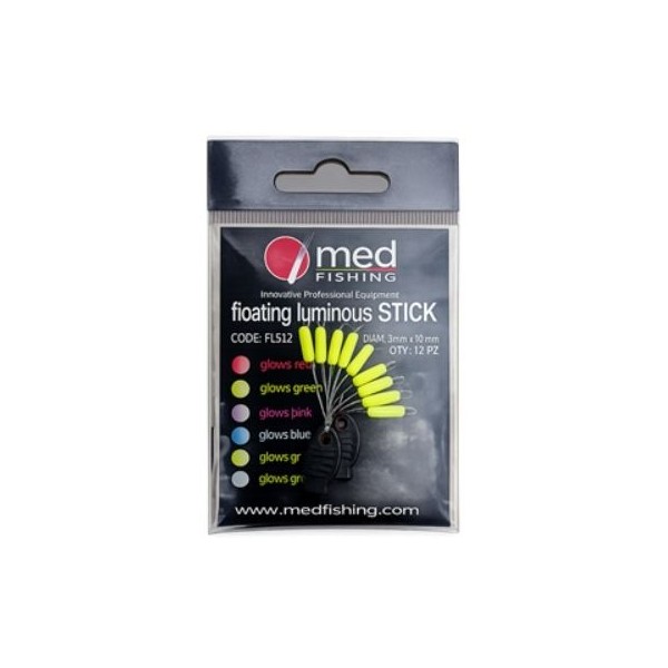FLOATING LUMINOUS STICK JAUNE 3X10 MM - MED FISHING