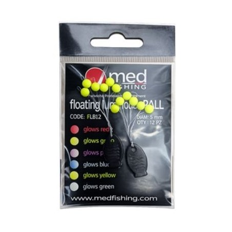FLOATING LUMINOUS BALL JAUNE 5 MM- MED FISHING