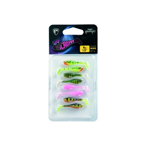 LEURRES FOX RAGE UV MICRO FRY 4CM X 8PCS