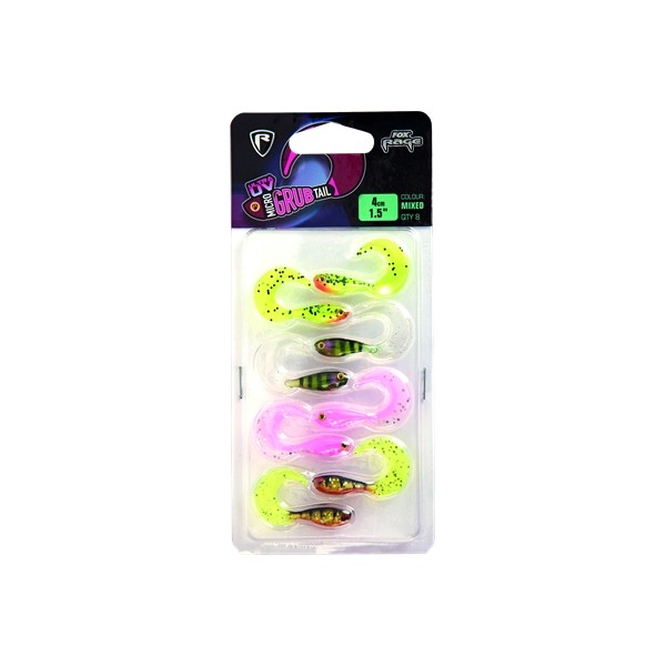 LEURRES FOX RAGE  UV MICRO GRUB 4CM X 8PCS