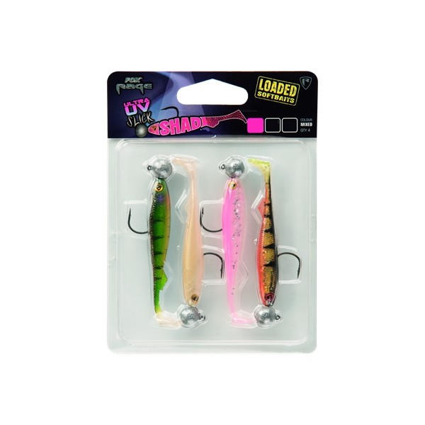 LEURRES FOX RAGE UV SLICK SHAD LOADED 11CM 10G 3/0