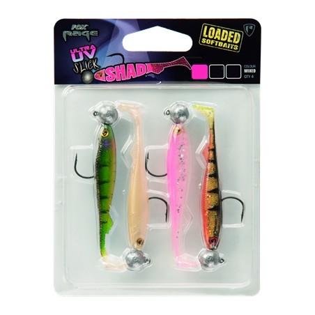 LEURRES FOX RAGE UV SLICK SHAD LOADED 11CM 10G 3/0
