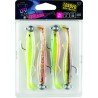 LEURRES FOX RAGE SLICK SHAD 9CM X4 MIXED UV CP LD 7G 2/0