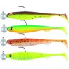 LEURRES FOX RAGE SLICK SHAD 9CM X4 MIXED UV CP LD 7G 2/0