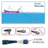 PINCE DECLENCHEUSE PECHE TRAINE - CABLE 25 CM