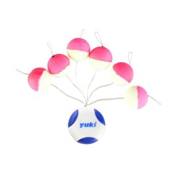 PERLES YUKI FLOTTANTES RONDES 13mm Pink Glow 05