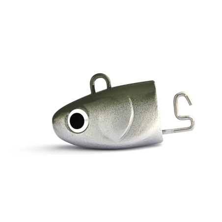 1 tête plombée Extra Deep 80g Kaki BLACK MINNOW 140 - FIIISH