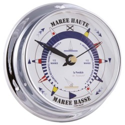 Pendule des Marйe - Chromй 115 mm - Fond blanc - Montre а Marйe