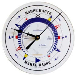 Pendule des Marйe - MURAL - ACRYLIQUE ROND - FOND BLANC