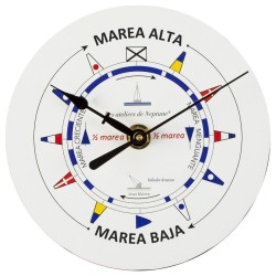 Pendule des Marée - MURALE - ACRYLIQUE ROND 135 MM - FOND CODES  - B118