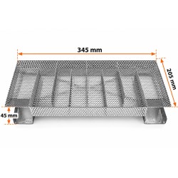 SERPENTIN INOX POUR FUMOIR 345mm - 205mm - 45mm