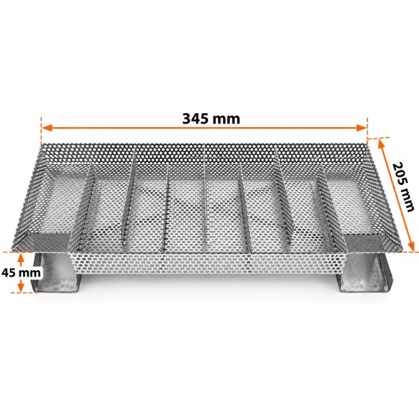 SERPENTIN INOX POUR FUMOIR 345mm - 205mm - 45mm
