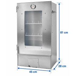 FUMOIR INOX 45x28x81cm avec accesoires