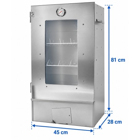 FUMOIR INOX 45x28x81cm avec accesoires