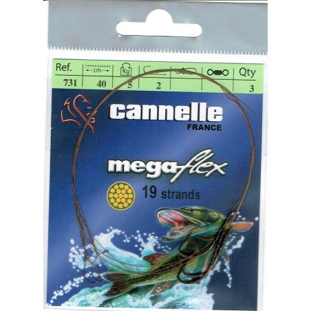 AVANCON MEGAFLEX 5 Kg - 1 Boucle - 1 Hameçon simple n° 2 - 40 cm ---