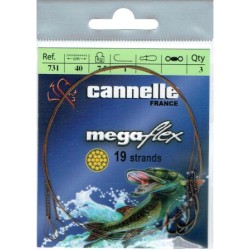 AVANCON MEGAFLEX 7kg - 1 Boucle - 1 Hameçon simple n°1 - 40 cm  - en stock - Bas de Ligne Acier