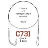 AVANCON MEGAFLEX 5kg - 1 Boucle - 1 hameçon simple n° 2 - 40 cm  ---