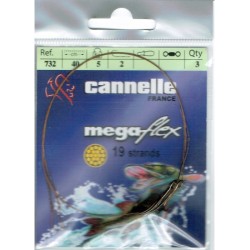 AVANCON MEGAFLEX 5kg - 1 Boucle - 1 Hameçon double n°2 - 40 cm  - en stock - Bas de Ligne Acier