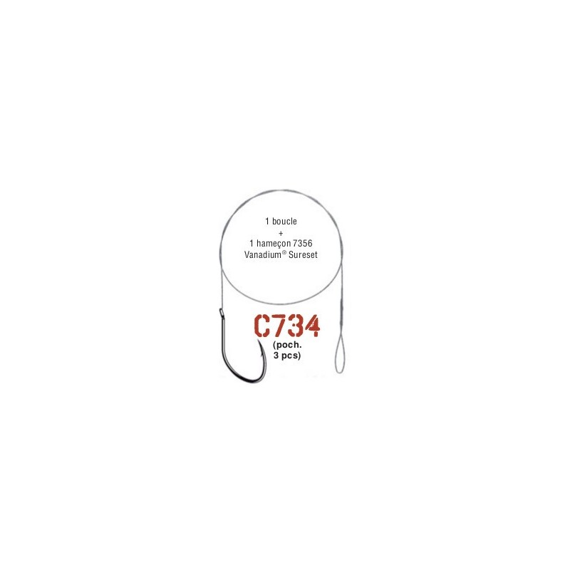 AVANCON MEGAFLEX 5kg - 1 Boucle - 1 Hameçon 7356 n°4 - 40 cm ---