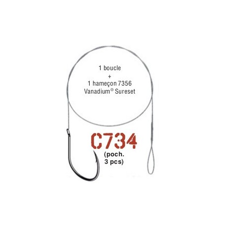 AVANCON MEGAFLEX 5kg - 1 Boucle - 1 Hameçon 7356 n°4 - 40 cm ---