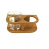 Support de verres bamboo pour 2 verres