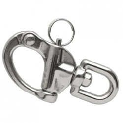 Mousqueton drisse émerillon inox - 87Mm  ---