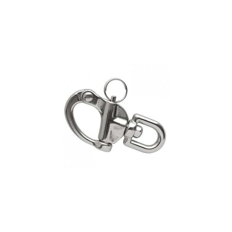 Mousqueton drisse émerillon inox - 87Mm  ---