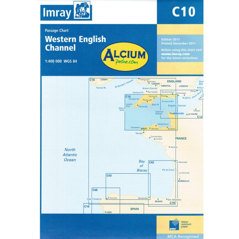 CARTE MARINE IMRAY C10 WESTERN ENGLISH CHANNEL - en stock - Carte Marine