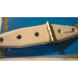 2 CHARNIERES DOUBLE OVALE INOX 132x30 mm ---