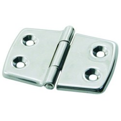 2 CHARNIERES HEXAGONALES INOX 316 73x53 mm - en stock - Charnières