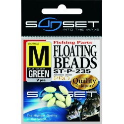 PERLES SUNSET FLOATING BEADS S-FGREEN ---ndd