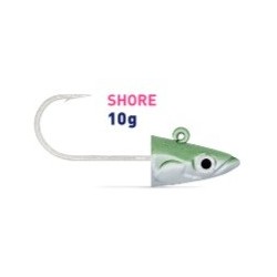 2 têtes plombées FIIISH CRAZY SAND EEL 150 Vert Nacré - Shore 10g CSE150  - en stock - Têtes Plombées