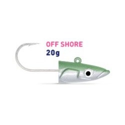 2 têtes plombées FIIISH CRAZY SAND EEL 150 Vert Nacré - Off Shore 20g CSE150   - en stock - Têtes Plombées