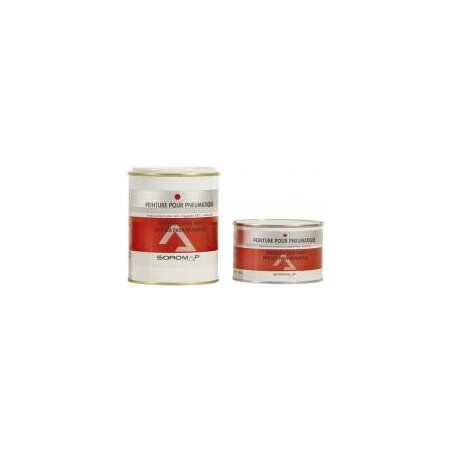 PEINTURE PNEUMATIQUE ROUGE 750 CC  - SOROMAP