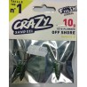 2 têtes plombées FIIISH CRAZY SAND EEL 100 Vert Nacré - Off Shore 10g CSE100 - en stock - Têtes Plombées