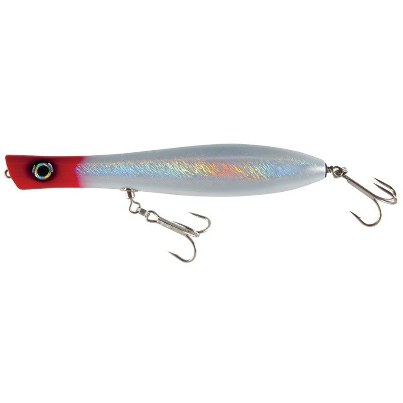 LEURRE CREEK CHUB SIX PIN POPPER - 16 CM - RED HEAD 55---ndd