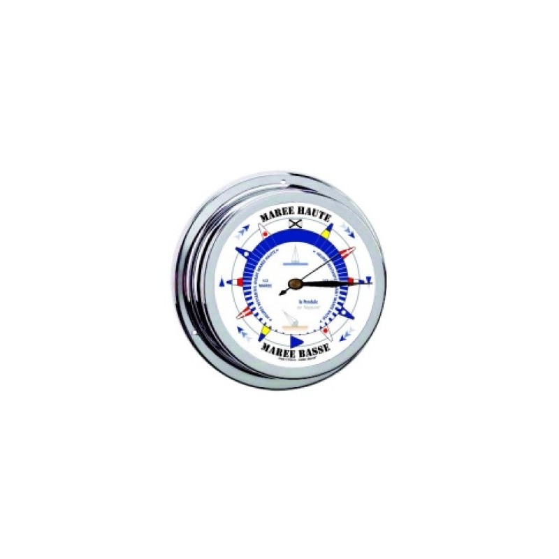 Horloge De Marée En Laiton - Diamètre 9,8 Cm - Mouvement Silencieux - Pour Intérieur/extérieur, Bateau, Décoration Nautique