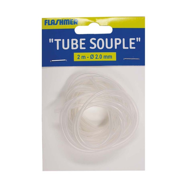 GAINE TUBE SILICONE SOUPLE 2.0 mm - 2 m - TRANSLUCIDE - en stock - Gaine Tube Souple