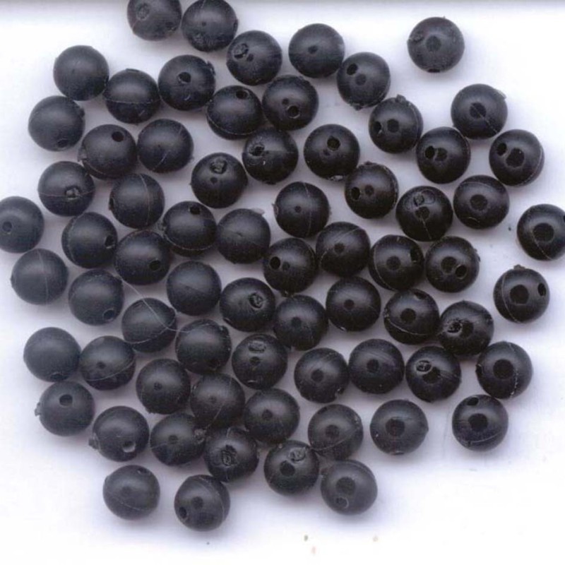 PERLES MOLLES NOIRES 4 mm sachet de 50 - en stock - Perles
