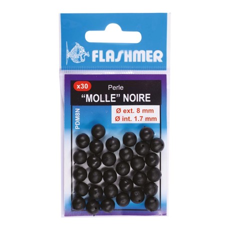 PERLES MOLLES NOIRES 4 mm sachet de 50 - FLASHMER