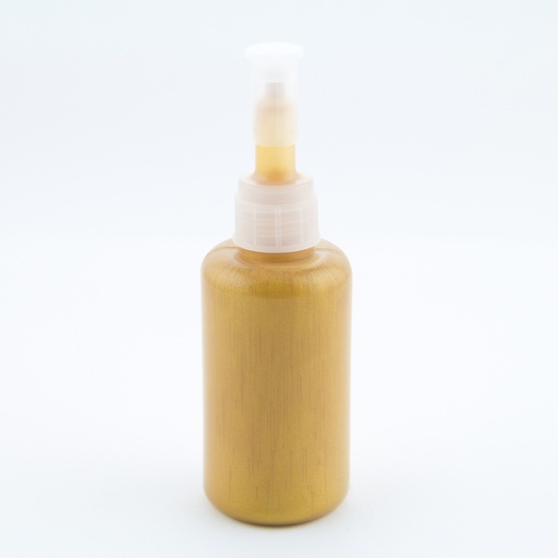 Colorant liquide Nacre Or 35 ml pour Plastique liquide   - en stock - Colorants Nacrés