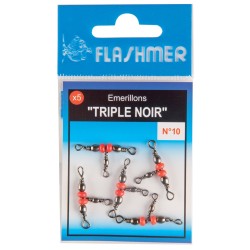 EMERILLON TRIPLE NOIR N° 5  - poch de 5 - en stock - Pater Noster