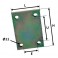 PLAQUETTE ASSEMBLAGE 4 TROUS 70x70 mm pour remorque - MECT-02026---