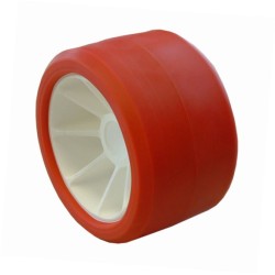 GALET 120 POLYAMIDE ROUGE - 75x120 mm A21 pour remorque