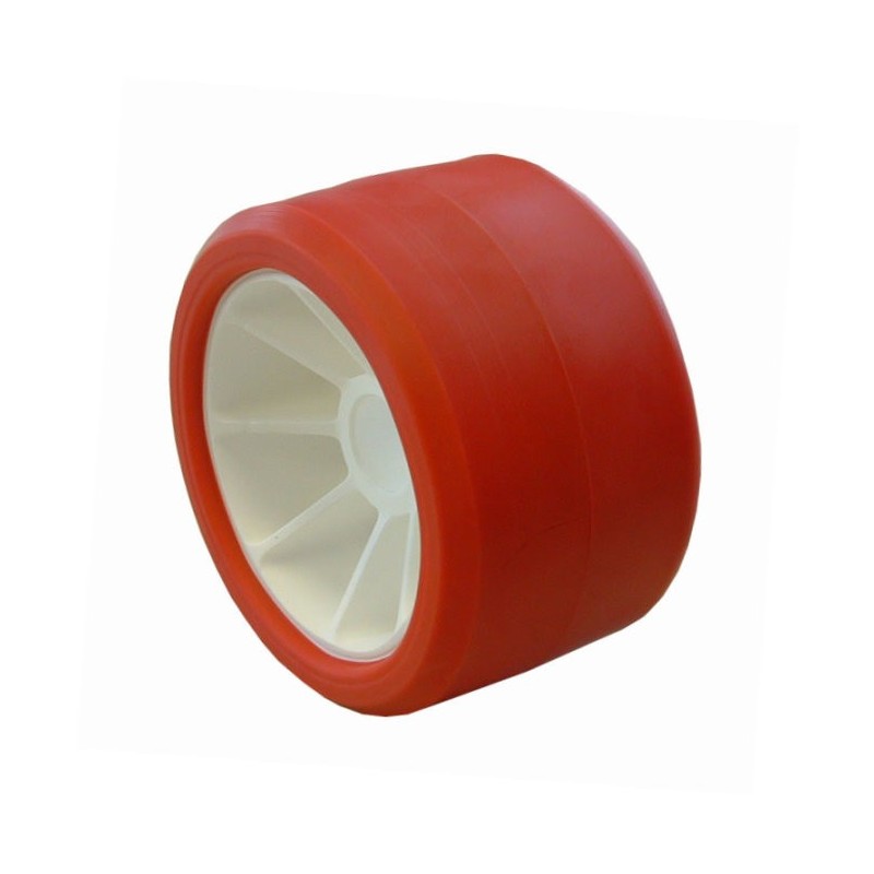 GALET 120 POLYAMIDE ROUGE - 75x120 mm A21 pour remorque - MECT-06185