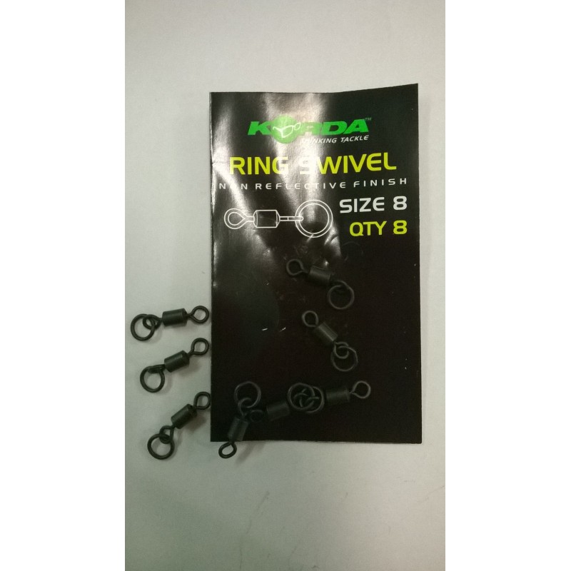 Korda Ring Swivels Size 8 - 8 pcs - en stock - classed