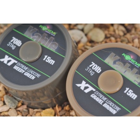 Kable XT Extreme Leadcore 70lb 15m Brown – KORDA  --- 