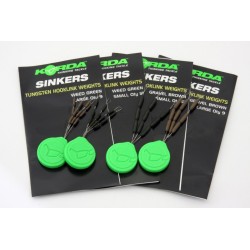 Sinker Tungsten Hooklink Weight - 9 pieces - Medium Green - en stock - Perles et stop-float